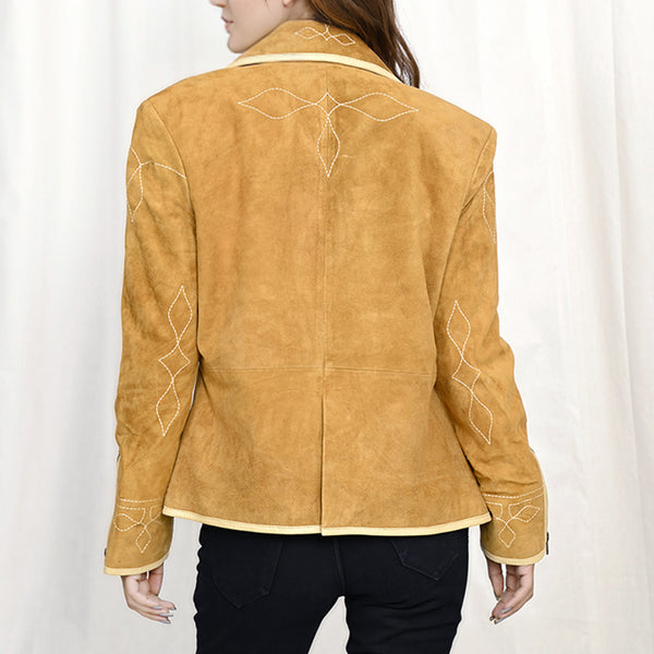 ADBZ053 American Darling Genuine Suede Blazer with Western Stitching