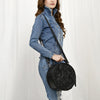 ADBG1300 American Darling Western Leather Canteen Bag with Hand-Tooled Floral Detailing