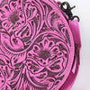 ADBG1300 American Darling Pink Western Leather Canteen Bag - Genuine Leather Hand-Tooled Round Crossbody by American Darling