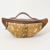 ADBG1302 American Darling Hair On Cowhide Fanny Bag -Hand-Tooled Leather Belt Bag