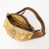 ADBG1302 American Darling Hair On Cowhide Fanny Bag -Hand-Tooled Leather Belt Bag