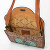 ADBG1303 American Darling Crocodile Hand Tooled Leather Crossbody Clutch