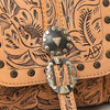 ADBG1305 American Darling Hand Tooled Leather Duffel Bag -Floral Travel Carryall