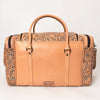 ADBG1305 American Darling Hand Tooled Leather Duffel Bag -Floral Travel Carryall