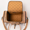 ADBG1305 American Darling Hand Tooled Leather Duffel Bag -Floral Travel Carryall