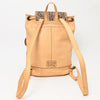 ADBG1306 American Darling Hand Tooled Leather Backpack -Floral Carved Travel Bag