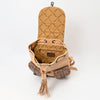 ADBG1306 American Darling Hand Tooled Leather Backpack -Floral Carved Travel Bag