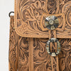 ADBG1307 American Darling Tooled Leather Briefcase -Floral Carved Messenger Bag