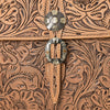 ADBG1308 American Darling Hand Tooled Leather Briefcase -Floral Carved Laptop Bag
