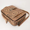 ADBG1308 American Darling Hand Tooled Leather Briefcase -Floral Carved Laptop Bag