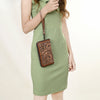 ADBG1309 American Darling Tooled Leather Wallet -Floral Buckstitch Wristlet