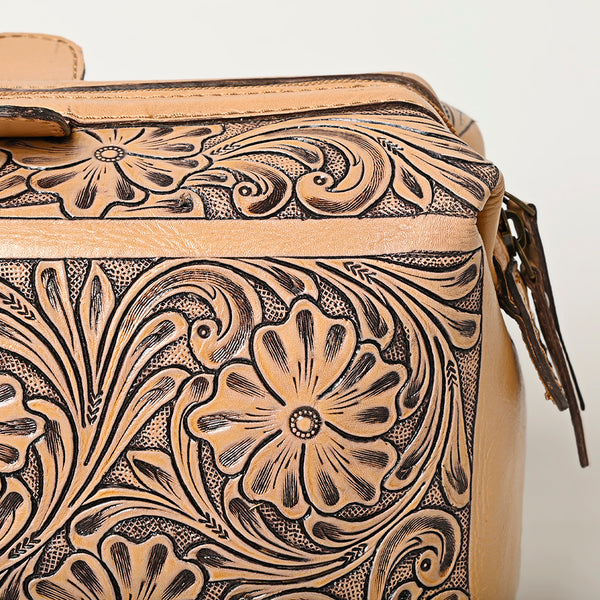 ADBG1312 American Darling Hand-Tooled Leather Jewelry Case -Western Vanity Bag