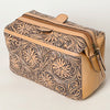 ADBG1312 American Darling Hand-Tooled Leather Jewelry Case -Western Vanity Bag