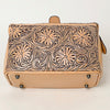 ADBG1312 American Darling Hand-Tooled Leather Jewelry Case -Western Vanity Bag