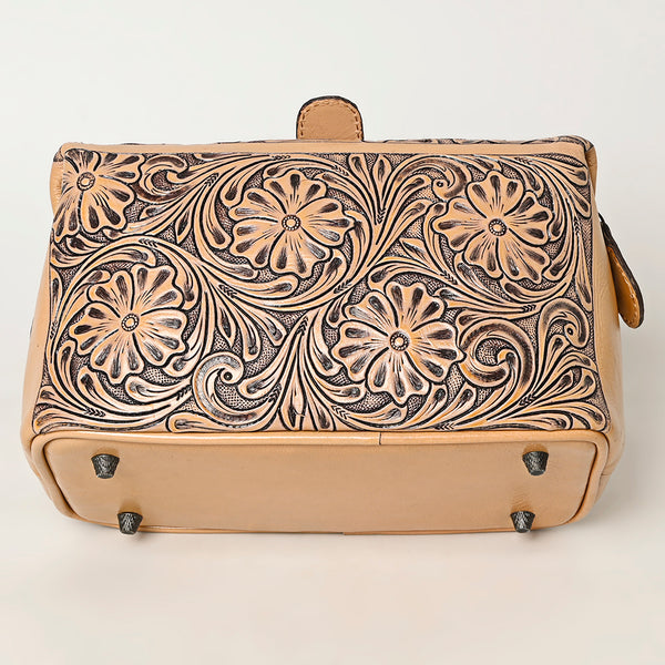 ADBG1312 American Darling Hand-Tooled Leather Jewelry Case -Western Vanity Bag
