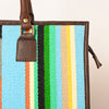 ADBGA464 American Darling Hand Woven Saddle Blanket & Leather Western Tote Bag