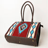 ADBGA464 American Darling Hand Woven Saddle Blanket & Leather Western Tote Bag