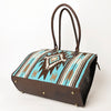 ADBGA464 American Darling Hand Woven Saddle Blanket & Leather Western Tote Bag