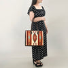 ADBGA464 American Darling Hand Woven Saddle Blanket & Leather Western Tote Bag