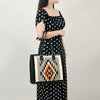 ADBGA464 American Darling Hand Woven Saddle Blanket & Leather Western Tote Bag