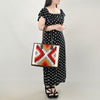 ADBGA464 American Darling Hand Woven Saddle Blanket & Leather Western Tote Bag