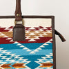 ADBGA464 American Darling Hand Woven Saddle Blanket & Leather Western Tote Bag