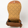 ADBG1315 American Darling Hair-On Cowhide Western Leather Crossbody Bag with Hand-Tooled Accents