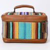 ADBG1320 American Darling Hand-Woven Saddle Blanket & Genuine Leather Western Jewelry Case