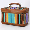 ADBG1320 American Darling Hand-Woven Saddle Blanket & Genuine Leather Western Jewelry Case
