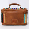 ADBG1320 American Darling Hand-Woven Saddle Blanket & Genuine Leather Western Jewelry Case