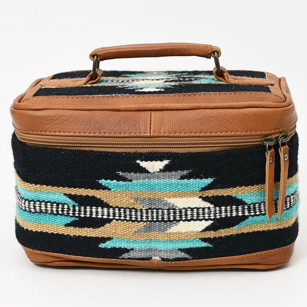 ADBG1320 American Darling Hand-Woven Saddle Blanket & Genuine Leather Western Jewelry Case