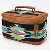 ADBG1320 American Darling Hand-Woven Saddle Blanket & Genuine Leather Western Jewelry Case