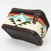 ADBG1320 American Darling Hand-Woven Saddle Blanket & Genuine Leather Western Jewelry Case