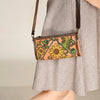 ADBGA469 American Darling Sunflower Crossbody Hand-Tooled Leather Floral Western Bag