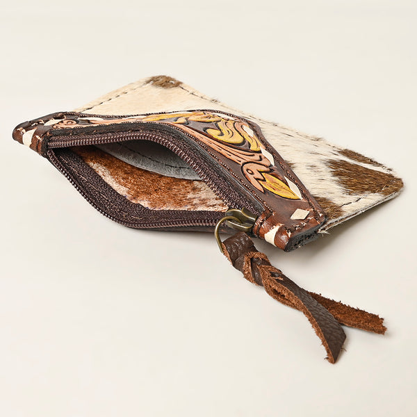 ADBGA470 American Darling Hair-On Cowhide Hand Tooled Leather Western Coin Purse