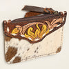 ADBGA470 American Darling Hair-On Cowhide Hand Tooled Leather Western Coin Purse