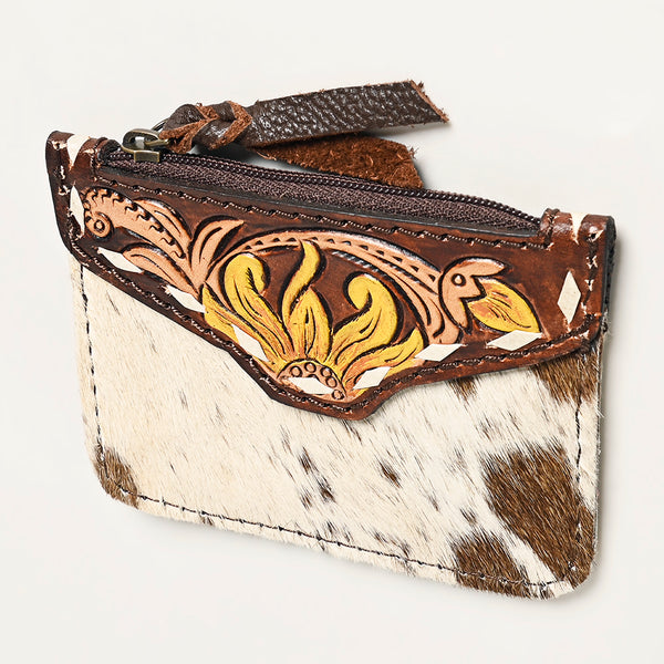 ADBGA470 American Darling Hair-On Cowhide Hand Tooled Leather Western Coin Purse