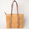 ADBGA479 American Darling Genuine Suede Leather Hand Tooled Floral Carved Tote Bag Western Purse