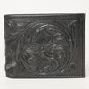 ADBG1236 American Darling Hand Tooled Leather Bifold Wallet -Floral Carved Purse