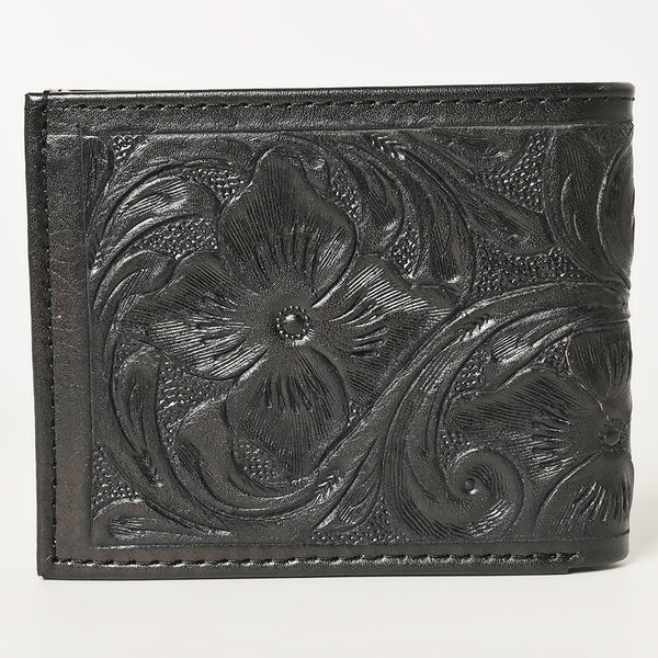 ADBG1236 American Darling Hand Tooled Leather Bifold Wallet -Floral Carved Purse