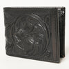 ADBG1236 American Darling Hand Tooled Leather Bifold Wallet -Floral Carved Purse