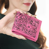 ADBG1236 American Darling Hand Tooled Leather Bifold Wallet -Floral Carved Purse