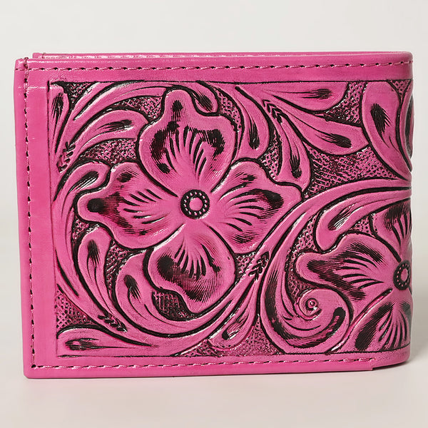 ADBG1236 American Darling Hand Tooled Leather Bifold Wallet -Floral Carved Purse
