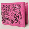 ADBG1236 American Darling Hand Tooled Leather Bifold Wallet -Floral Carved Purse