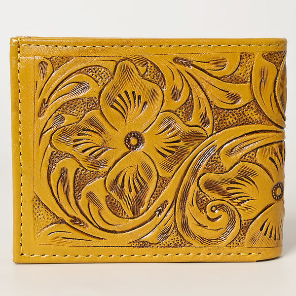 ADBG1236 American Darling Hand Tooled Leather Bifold Wallet -Floral Carved Purse