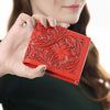 ADBG1236 American Darling Hand Tooled Leather Bifold Wallet -Floral Carved Purse