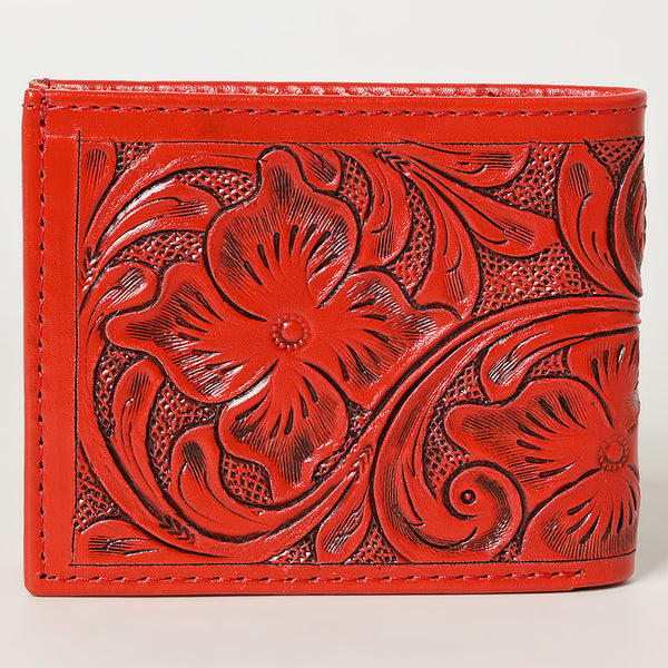 ADBG1236 American Darling Hand Tooled Leather Bifold Wallet -Floral Carved Purse