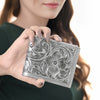 ADBG1236 American Darling Hand Tooled Leather Bifold Wallet -Floral Carved Purse