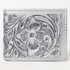 ADBG1236 American Darling Hand Tooled Leather Bifold Wallet -Floral Carved Purse
