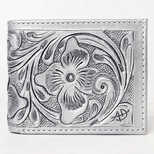 ADBG1236 American Darling Hand Tooled Leather Bifold Wallet -Floral Carved Purse